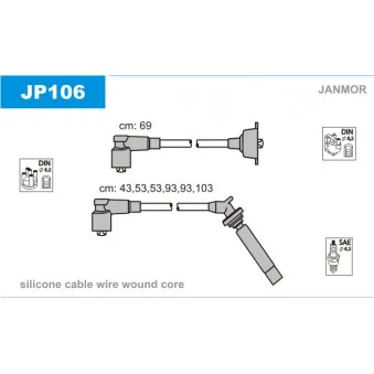 Kit de câbles d'allumage JANMOR JP106