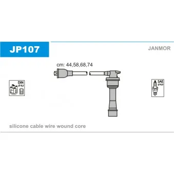 Kit de câbles d'allumage JANMOR JP107