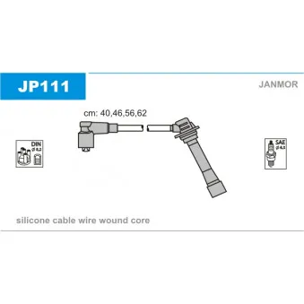 JANMOR JP111 - Kit de câbles d'allumage