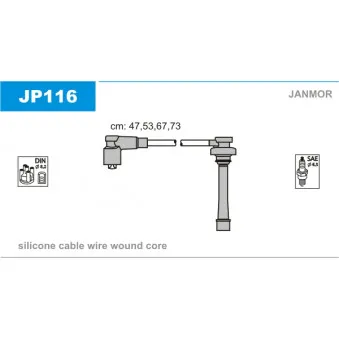 Kit de câbles d'allumage JANMOR JP116