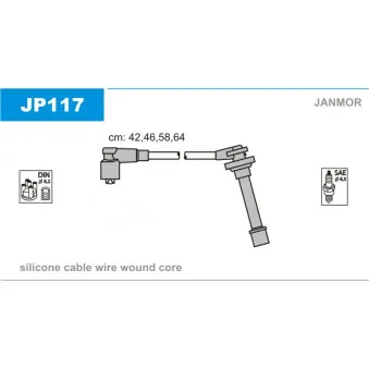 Kit de câbles d'allumage JANMOR OEM 2244099b05
