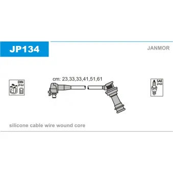 Kit de câbles d'allumage JANMOR JP134