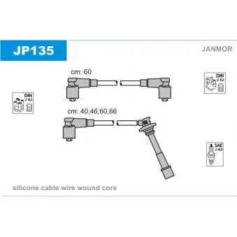 Kit de câbles d'allumage JANMOR JP135