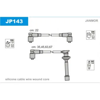 JANMOR JP143 - Kit de câbles d'allumage