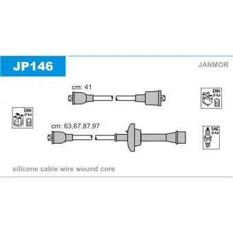 Kit de câbles d'allumage JANMOR OEM 9091921287
