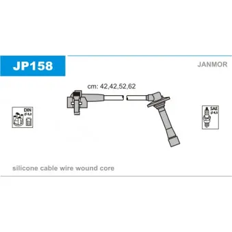 JANMOR JP158 - Kit de câbles d'allumage
