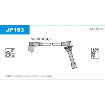 JANMOR JP163 - Kit de câbles d'allumage