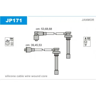 JANMOR JP171 - Kit de câbles d'allumage