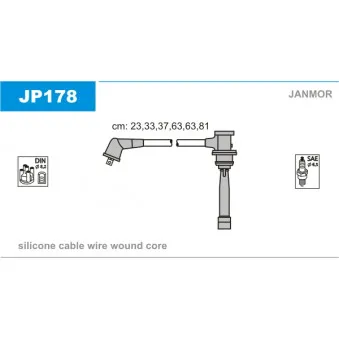 Kit de câbles d'allumage JANMOR OEM JPE178