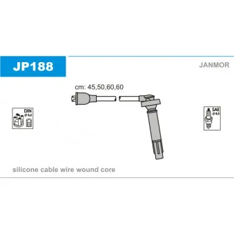 Kit de câbles d'allumage JANMOR JP188