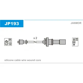 JANMOR JP193 - Kit de câbles d'allumage