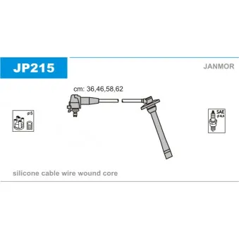 JANMOR JP215 - Kit de câbles d'allumage