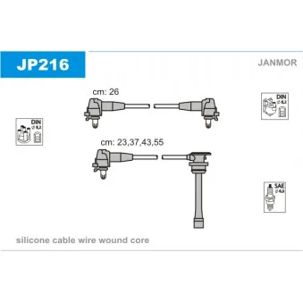 Kit de câbles d'allumage JANMOR OEM 9091921489