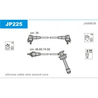 Kit de câbles d'allumage JANMOR OEM 9091921473