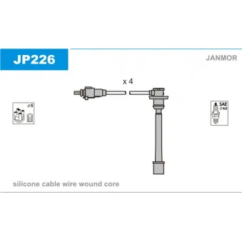 JANMOR JP226 - Kit de câbles d'allumage