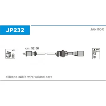 Kit de câbles d'allumage JANMOR JP232