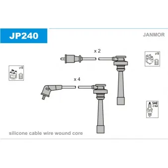 JANMOR JP240 - Kit de câbles d'allumage