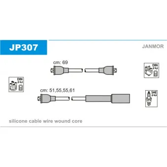 Kit de câbles d'allumage JANMOR JP307