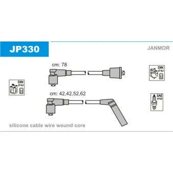 JANMOR JP330 - Kit de câbles d'allumage