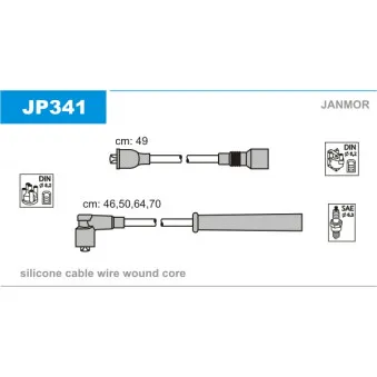 Kit de câbles d'allumage JANMOR OEM A53-70-0011