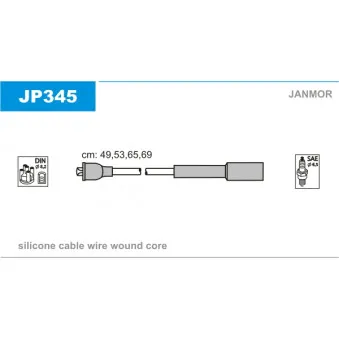 Kit de câbles d'allumage JANMOR JP345