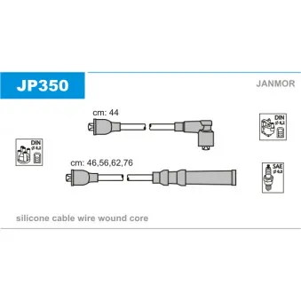 JANMOR JP350 - Kit de câbles d'allumage