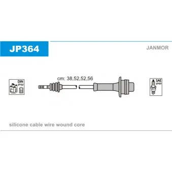 Kit de câbles d'allumage JANMOR JP364