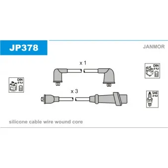 Kit de câbles d'allumage JANMOR JP378
