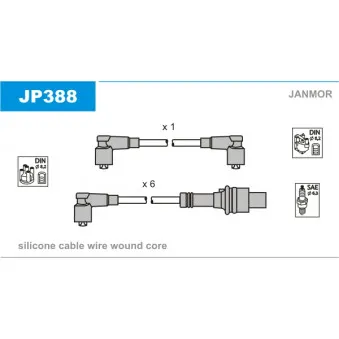 JANMOR JP388 - Kit de câbles d'allumage