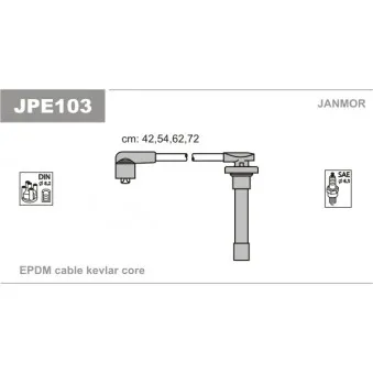 Kit de câbles d'allumage JANMOR JPE103