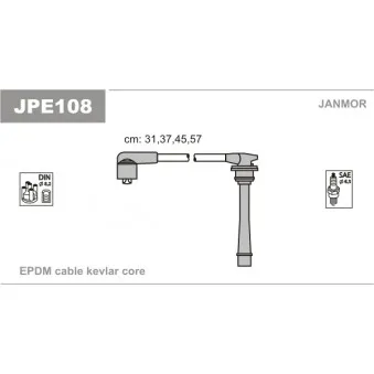 Kit de câbles d'allumage JANMOR OEM 2750123B70