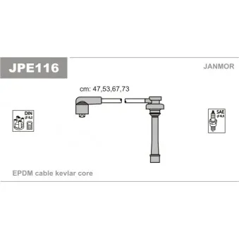 Kit de câbles d'allumage JANMOR JPE116