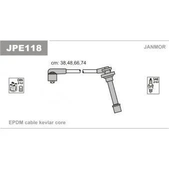 Kit de câbles d'allumage JANMOR JPE118