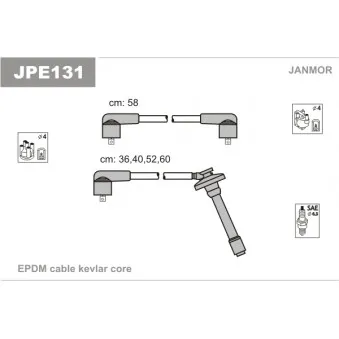 Kit de câbles d'allumage JANMOR JPE131