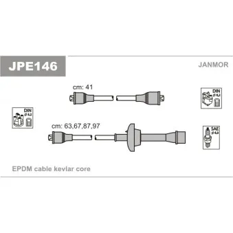 Kit de câbles d'allumage JANMOR OEM 9091921287