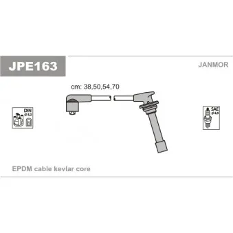 JANMOR JPE163 - Kit de câbles d'allumage