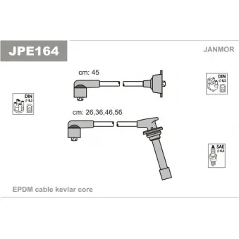 Kit de câbles d'allumage JANMOR JPE164