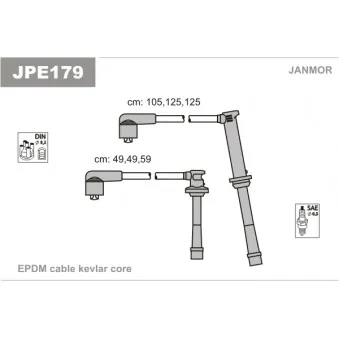 Kit de câbles d'allumage JANMOR OEM KL0118140F