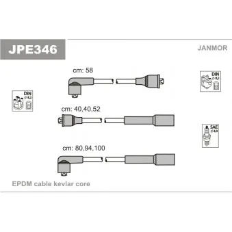 Kit de câbles d'allumage JANMOR OEM ZE0618140