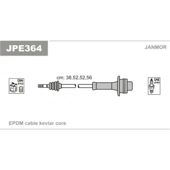 Kit de câbles d'allumage JANMOR JPE364