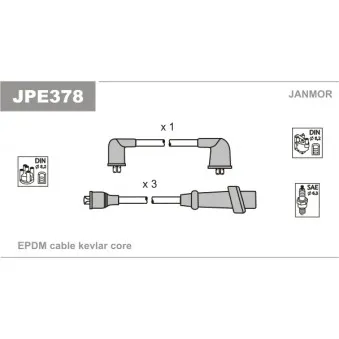 Kit de câbles d'allumage JANMOR JPE378