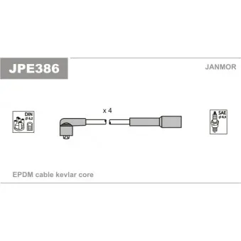 JANMOR JPE386 - Kit de câbles d'allumage