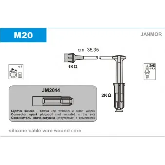 Kit de câbles d'allumage JANMOR M20