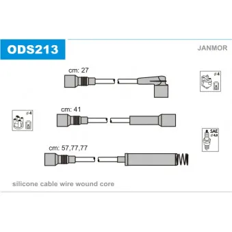 Kit de câbles d'allumage JANMOR ODS213