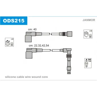Kit de câbles d'allumage JANMOR OEM 1612505