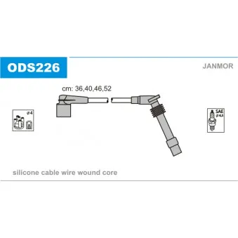 Kit de câbles d'allumage JANMOR ODS226