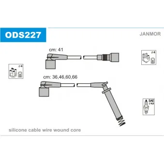 Kit de câbles d'allumage JANMOR ODS227