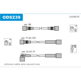 Kit de câbles d'allumage JANMOR OEM 90392649