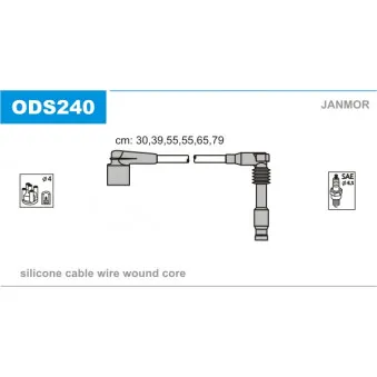 JANMOR ODS240 - Kit de câbles d'allumage