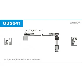 Kit de câbles d'allumage JANMOR ODS241